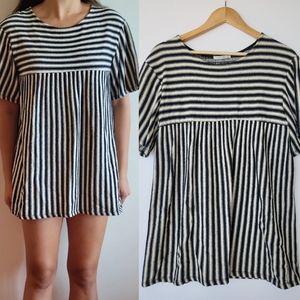 Zara Striped Babydoll Dress